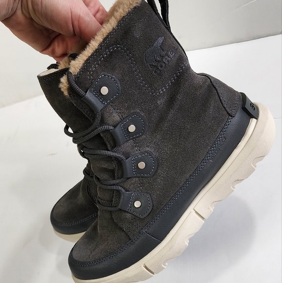 Sorel waterproof explorer 2 joan boot womens size 7 grill/fawn color - Picture 3 of 16